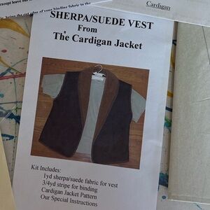 Sherpa Suede Vest Pattern Bundle w/ Cardigan‎ Jacket Pattern & Instruct